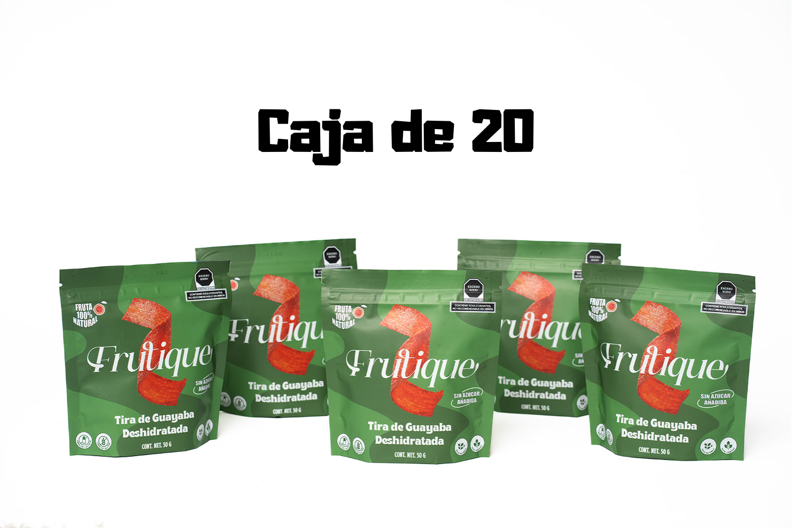 CAJA CON 20 PIEZAS SABOR GUAYABA