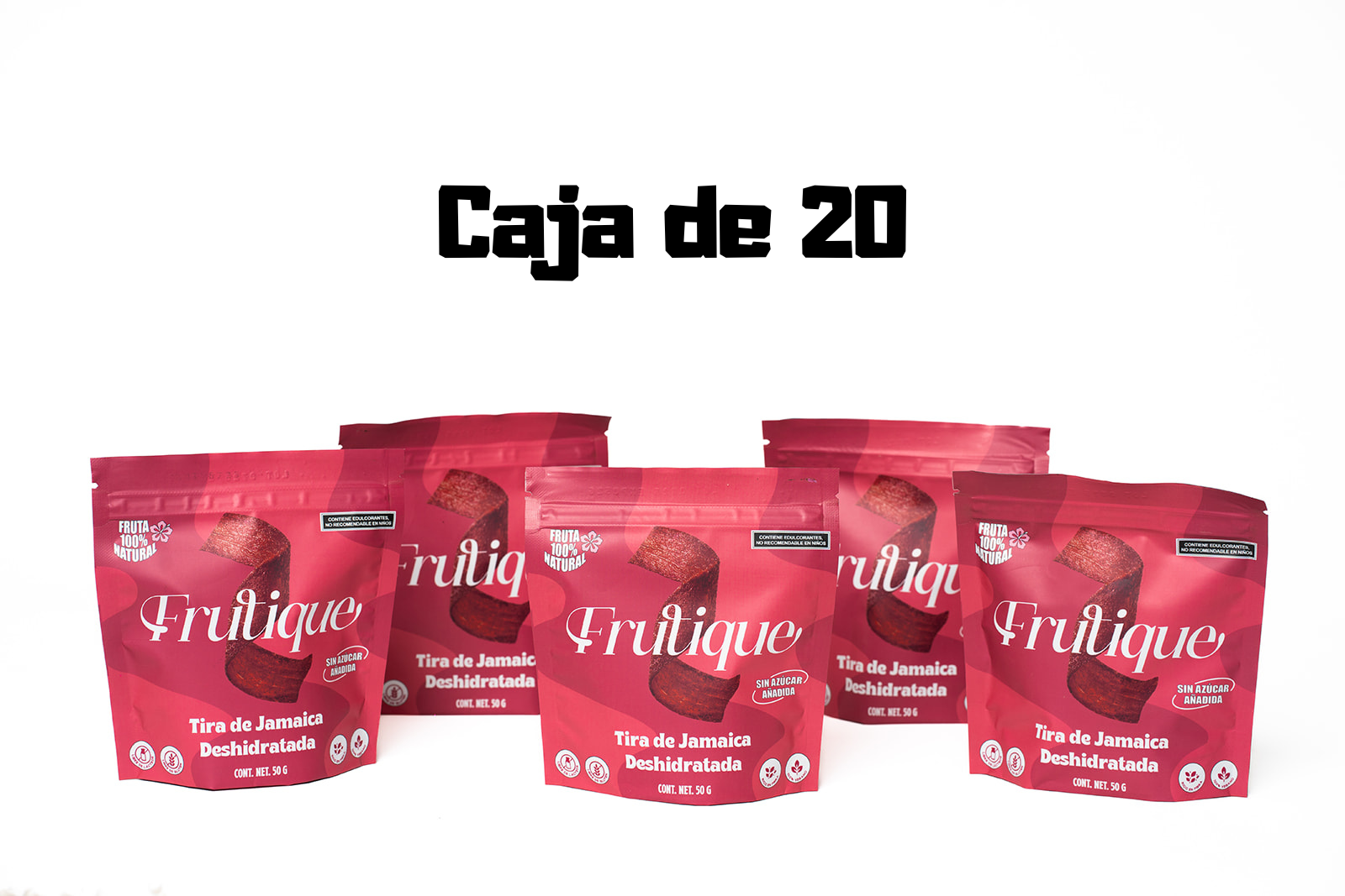 CAJA CON 20 PIEZAS SABOR JAMAICA
