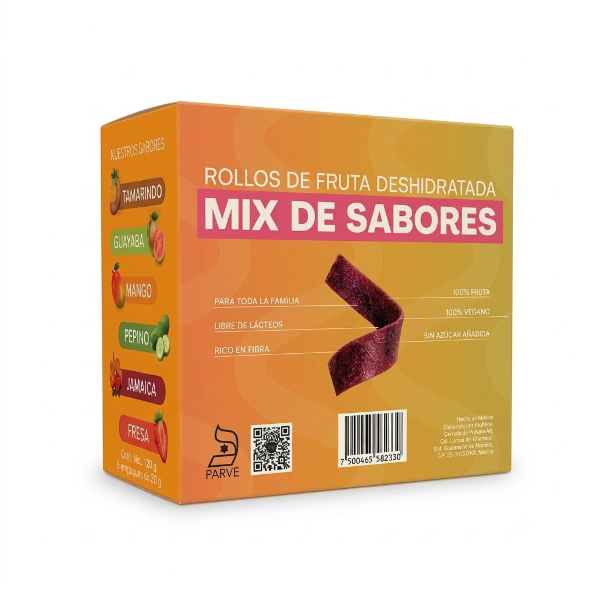 Frutique Mini, Rollos de Fruta 100% Natural - Mix 6 Sabores