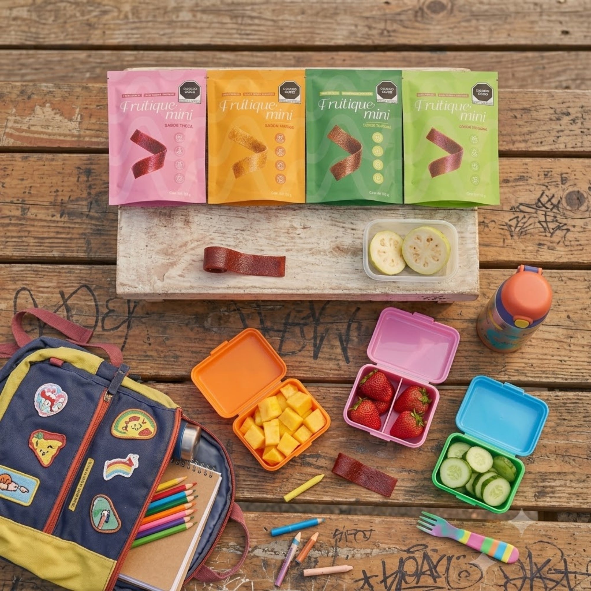 Frutique Mini, Rollos de Fruta 100% Natural - Mix 6 Sabores