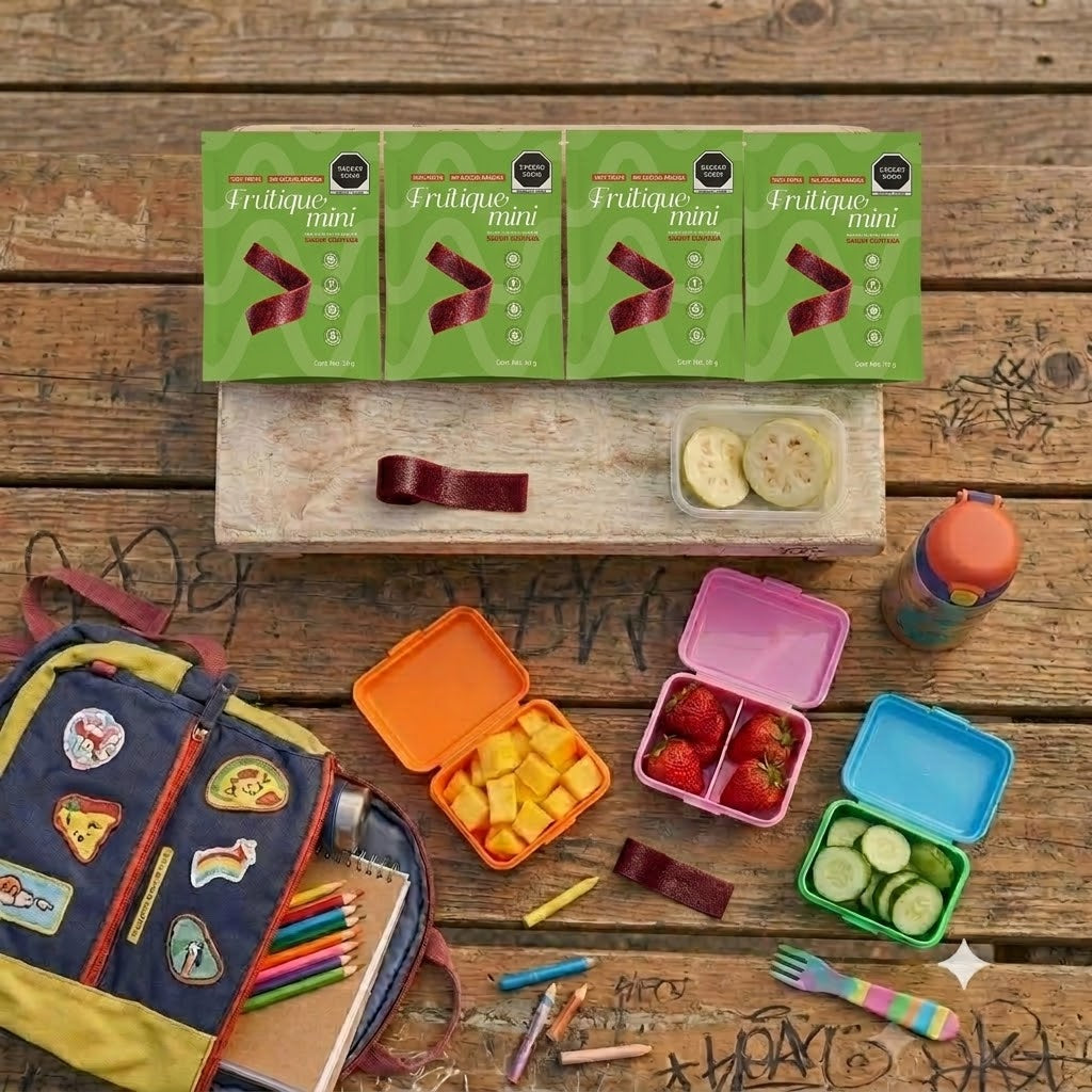 Frutique Mini, Rollos de Fruta 100% Natural - Sabor Guayaba - 6 Bolsas x Caja