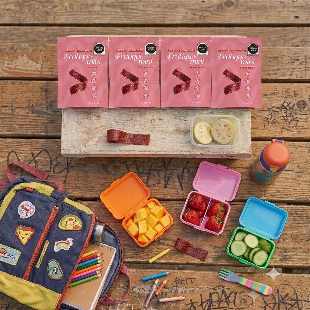 Frutique Mini, Rollos de Fruta 100% Natural - Sabor Mango - 6 Bolsas x Caja