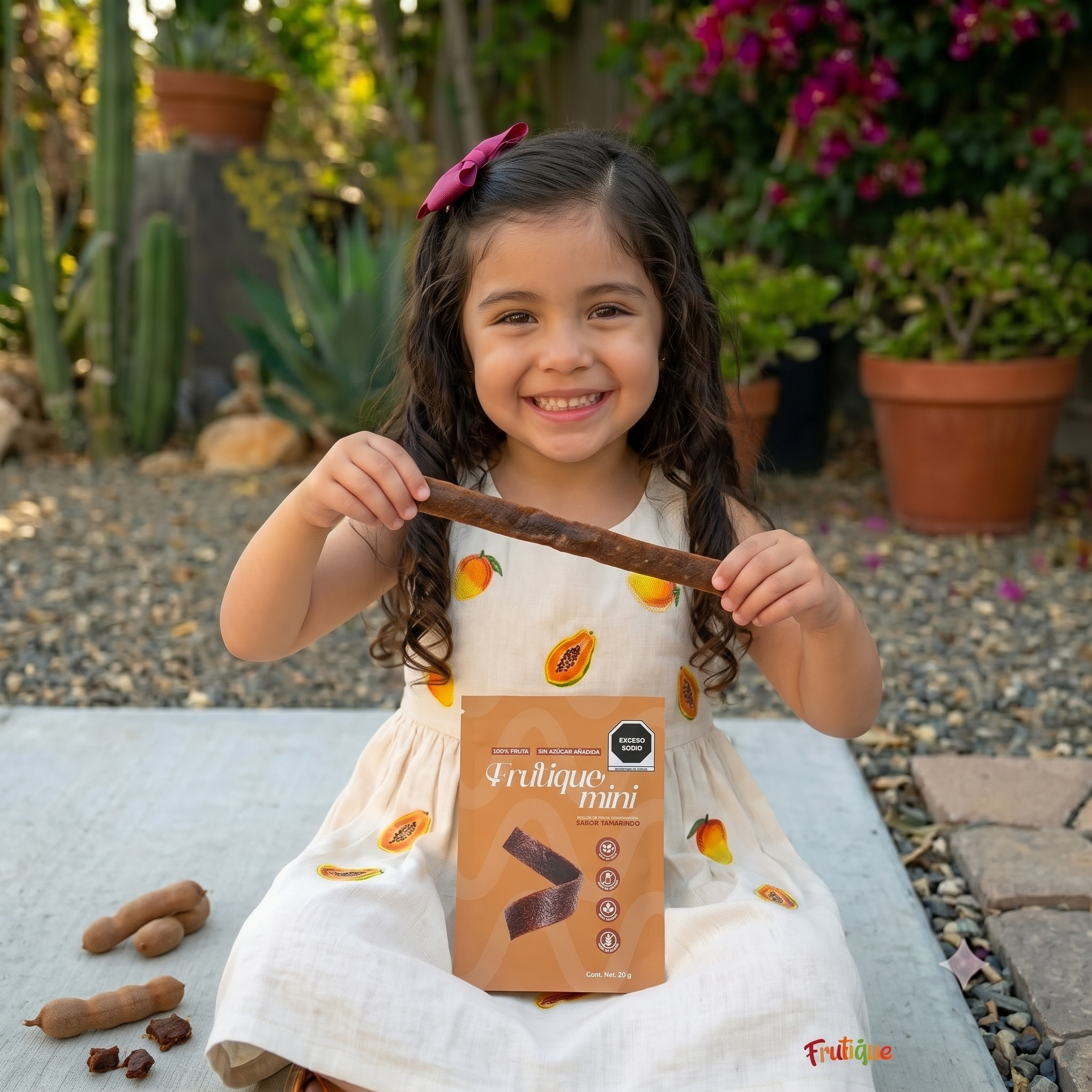 Frutique Mini, Rollos de Fruta 100% Natural - Sabor Tamarindo - 6 Bolsas x Caja