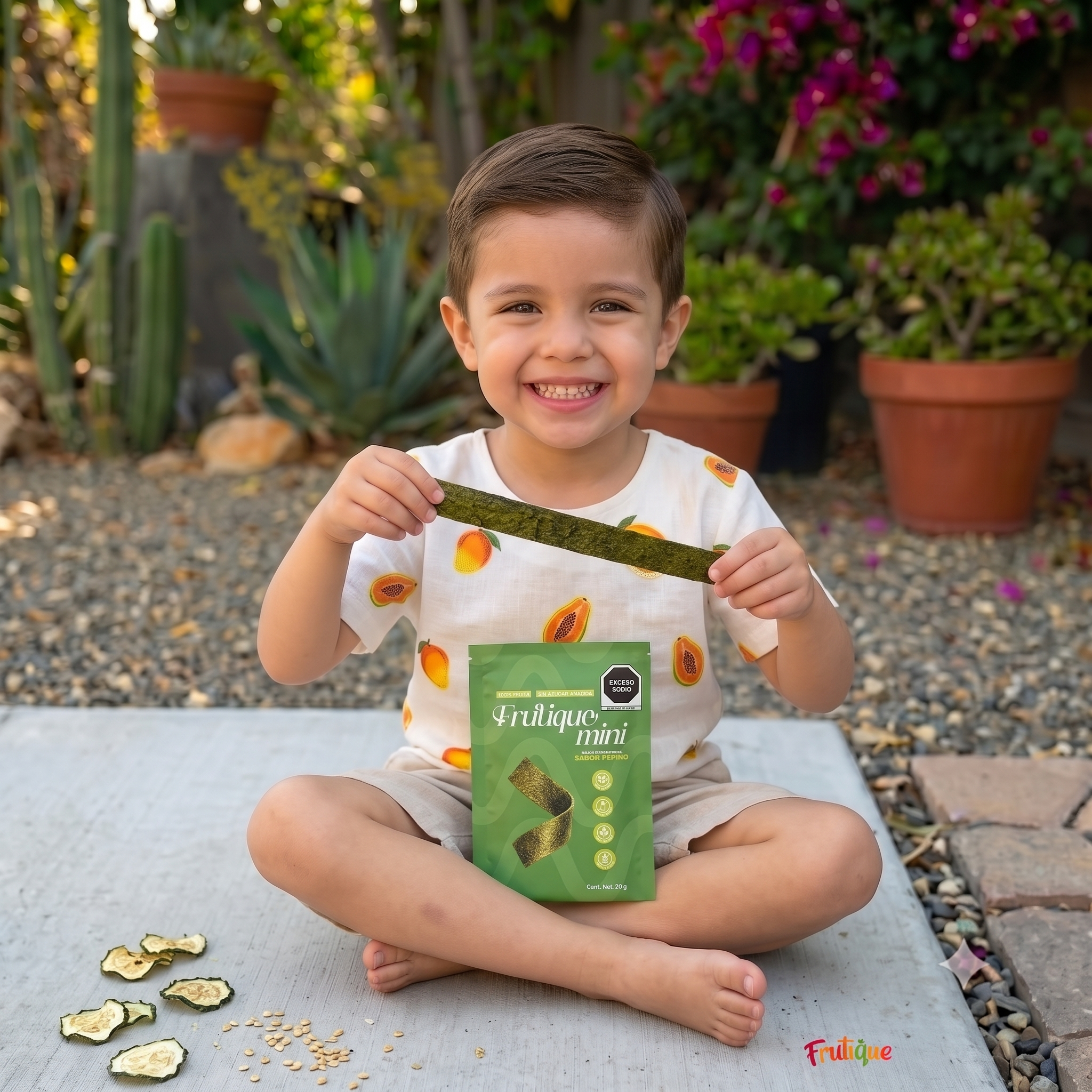 Frutique Mini, Rollos de Pepino 100% Natural - 6 Bolsas x Caja