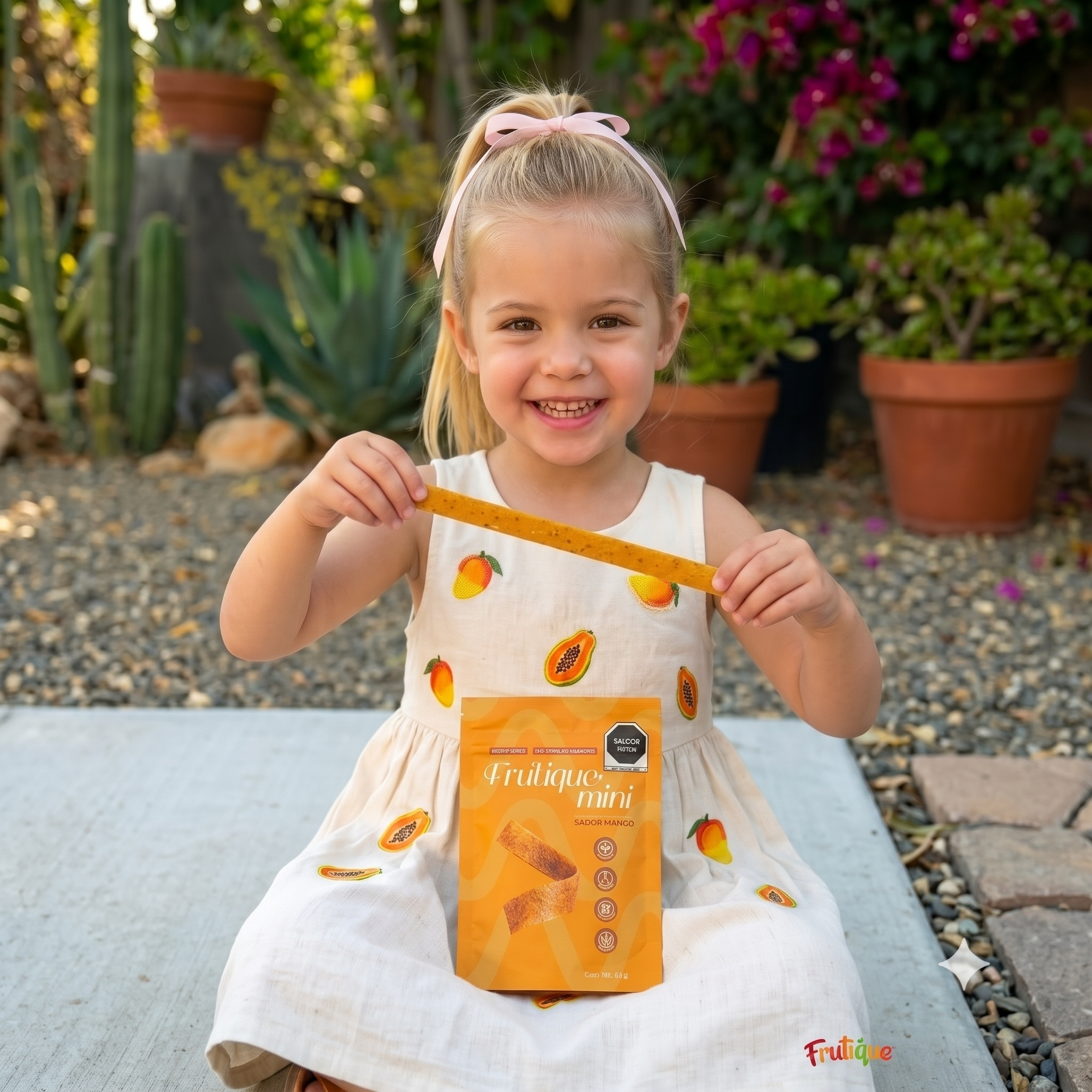 Frutique Mini, Rollos de Fruta 100% Natural - Sabor Mango - 6 Bolsas x Caja