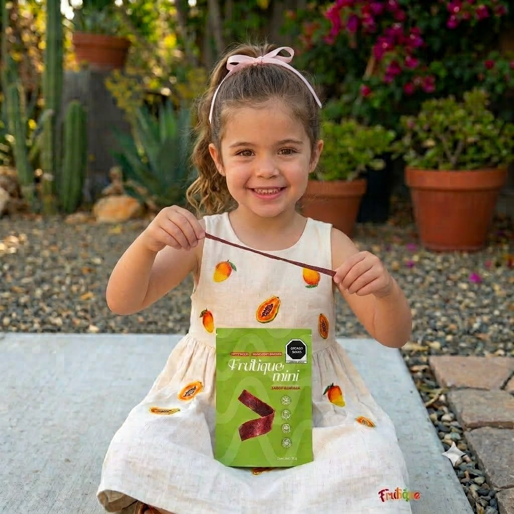 Frutique Mini, Rollos de Fruta 100% Natural - Sabor Guayaba - 6 Bolsas x Caja