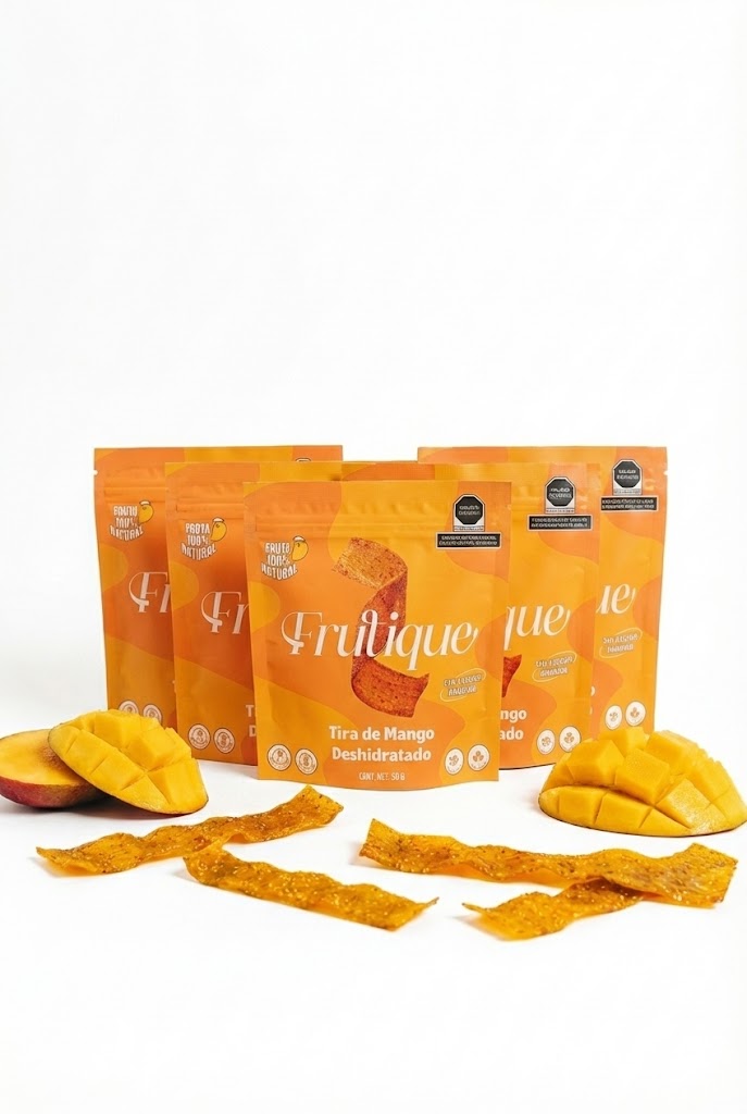 Mango Deshidratado Natural, 100% Fruta, Tiras Sin Azúcar añadida, pack 5