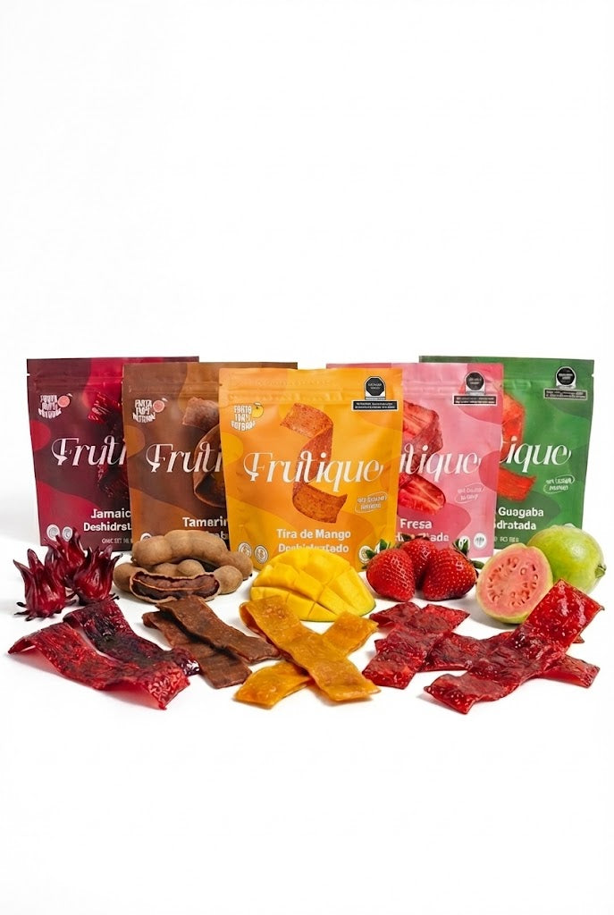 Fruta Deshidratada Natural, 100% Fruta, Tiras Sin Azúcar añadida