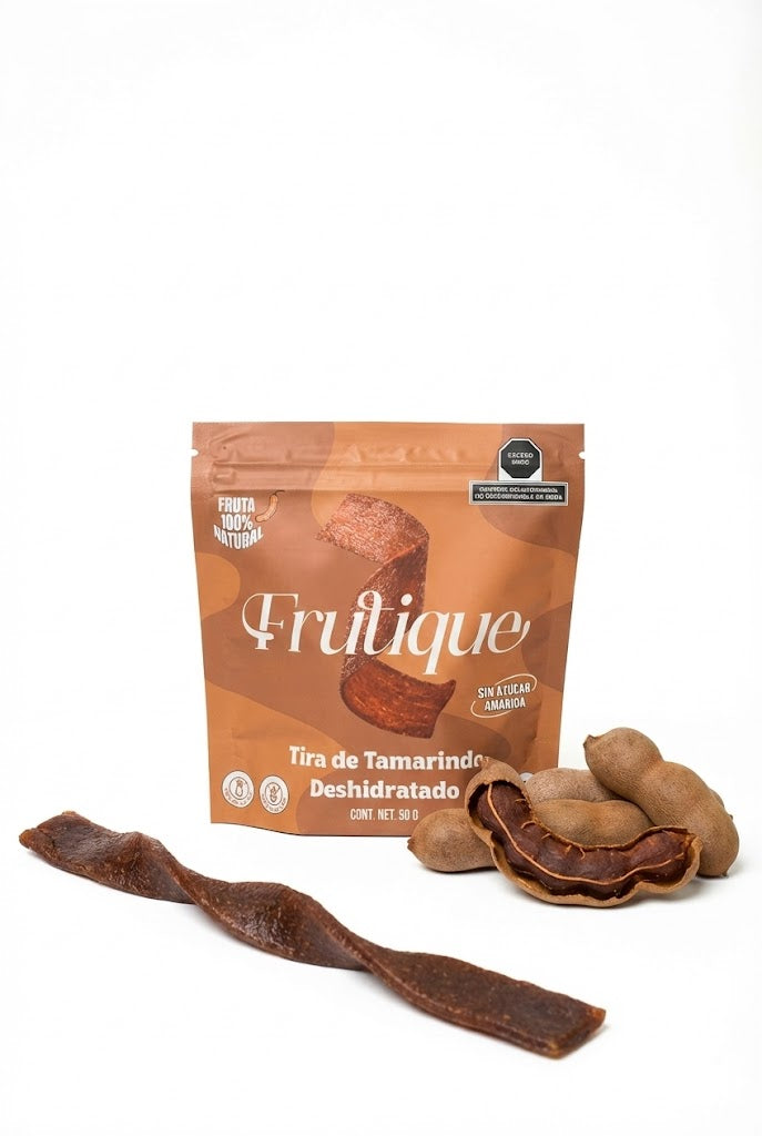 Tamarindo Deshidratado Natural, 100% Fruta, Tiras Sin Azúcar añadida, 1 Bolsa